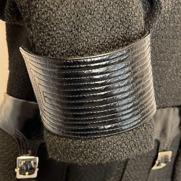 Ross Mayer Black Boucle Wool Lined Winter Coat Size 4 - Picture 7 of 16